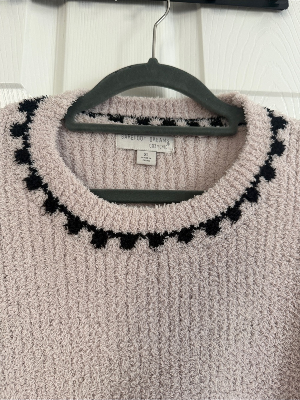Barefoot Dreams CozyChic Ribbed Blanket Stitch Sweater XL - Picture 6 of 6